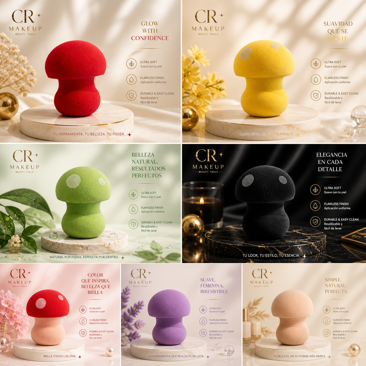 Mushi Blender – Aplicador de Maquillaje Profesional