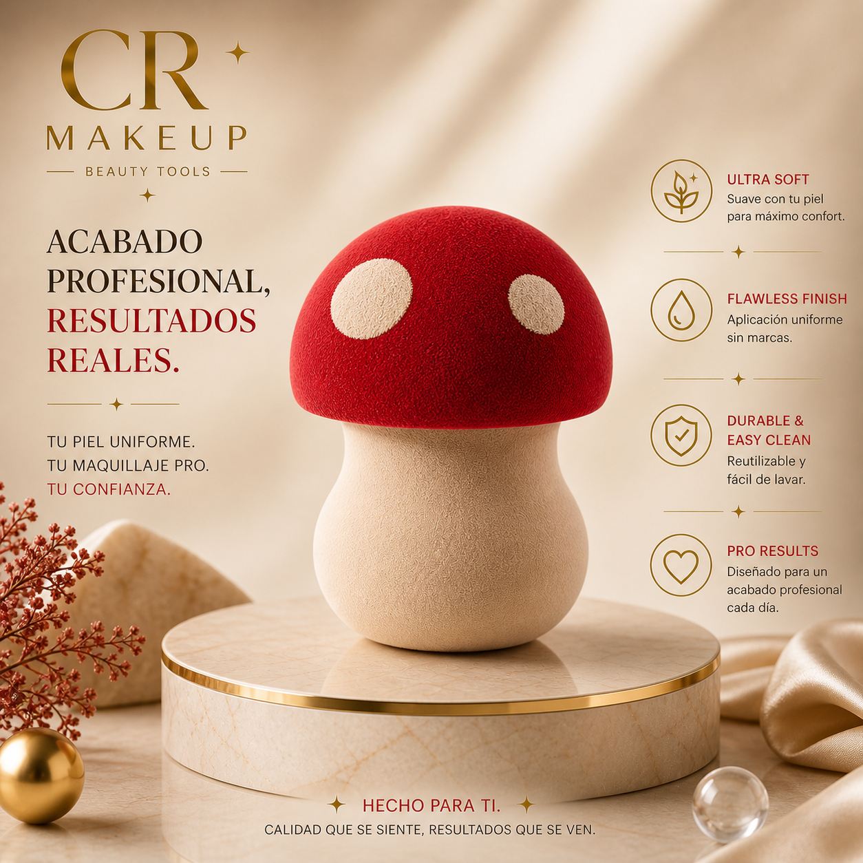 Mushi Blender – Aplicador de Maquillaje Profesional