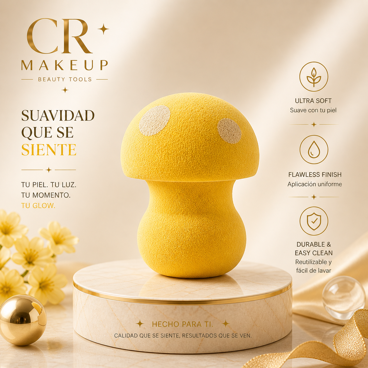 Mushi Blender – Aplicador de Maquillaje Profesional