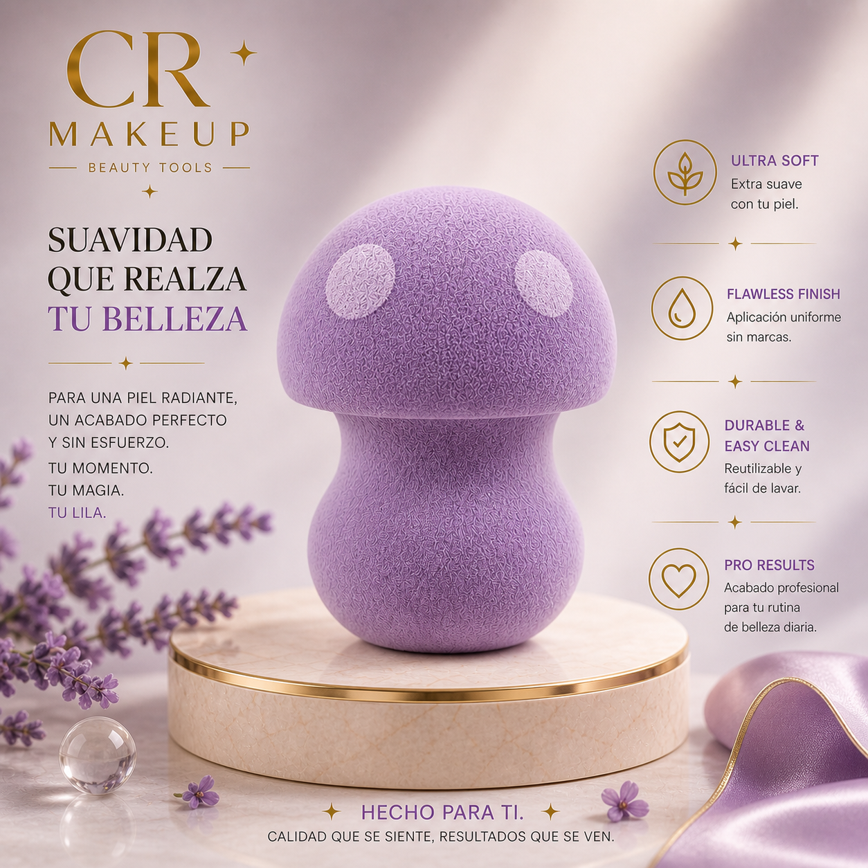 Mushi Blender – Aplicador de Maquillaje Profesional