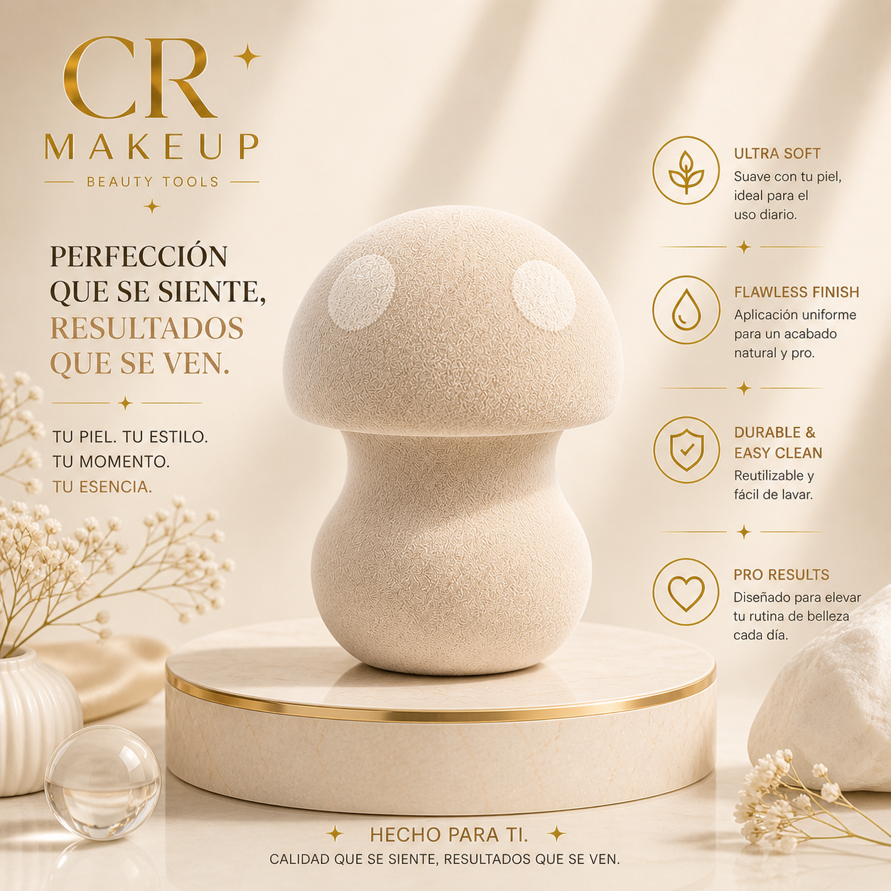 Mushi Blender – Aplicador de Maquillaje Profesional