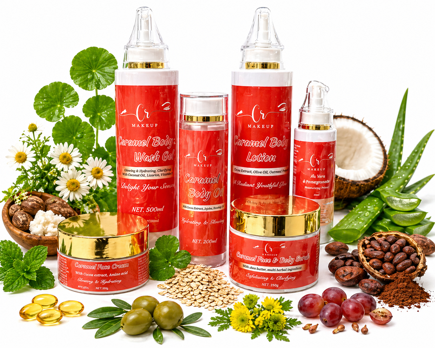 Caramel Skin Care Set of 6